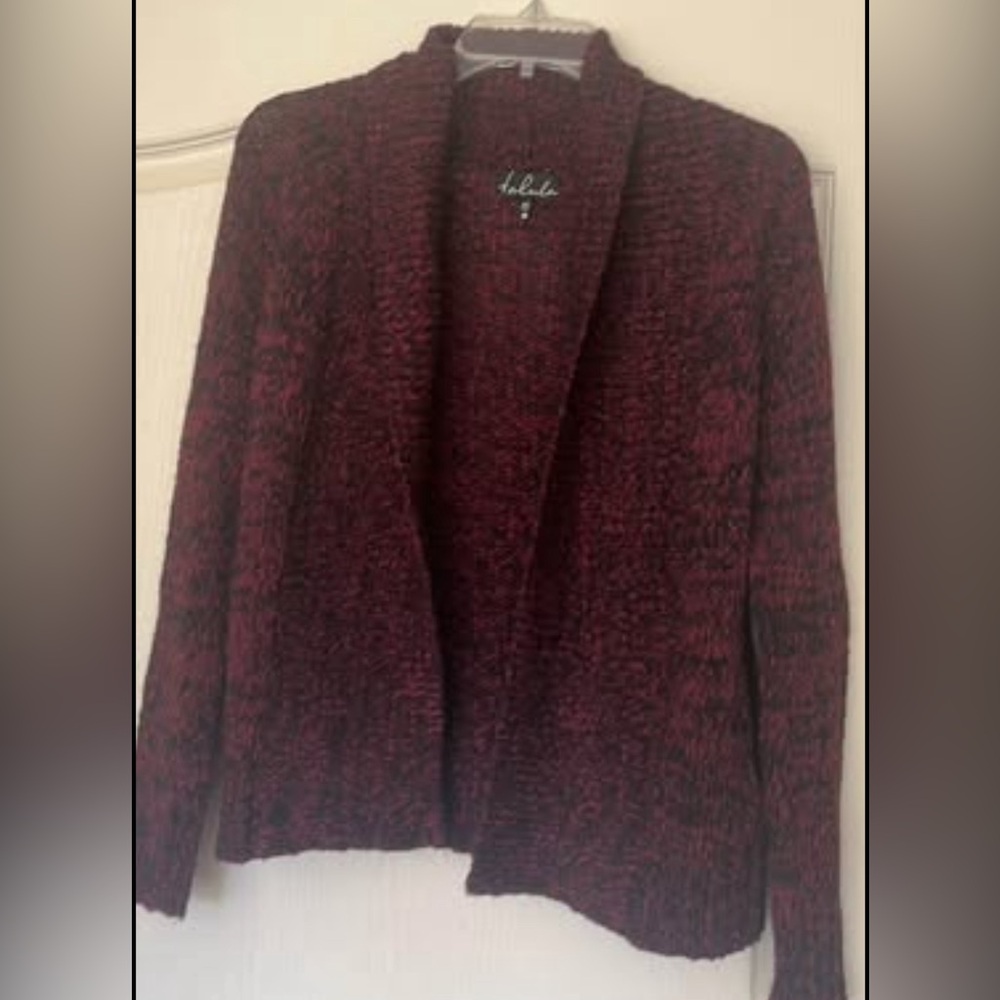 Aritzia Burgundy Talula Oversized Cardigan cotton cashmere blend minimalist XXS